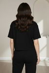 Zivame Knit Poly Loungewear Top - Black Beauty — thumbnail 3